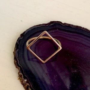 Silver Geometric Ring